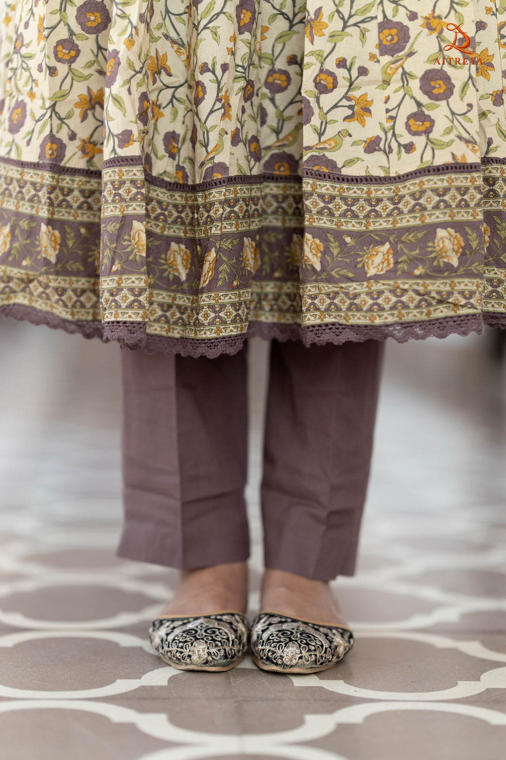 Phoolbaari Leher Cotton Anarkali Set