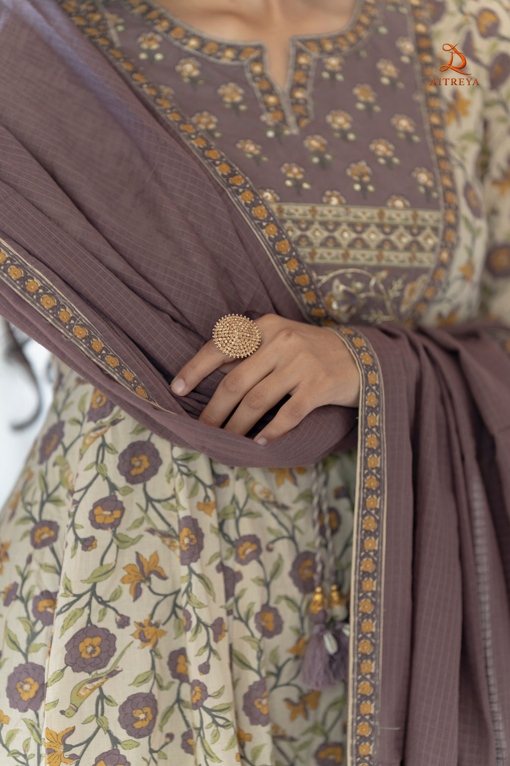 Phoolbaari Leher Cotton Anarkali Set