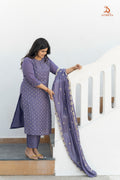 Neelambara Phool Silk Kurta Set