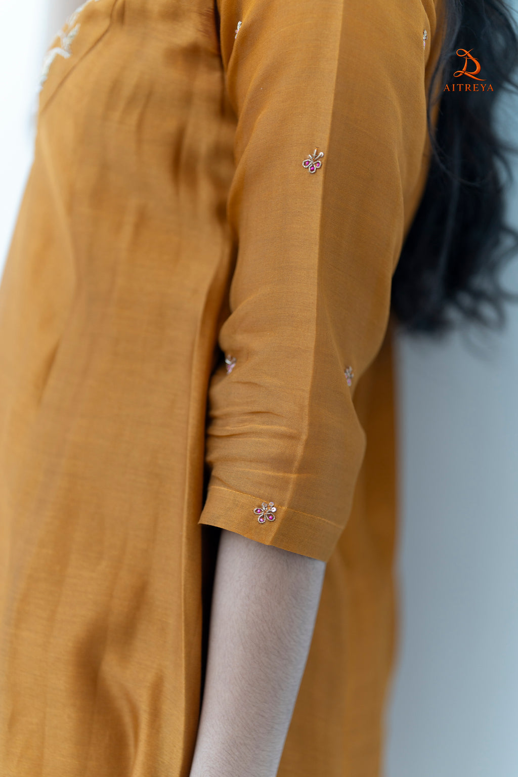 Kesariya Noor Silk Kurta Set