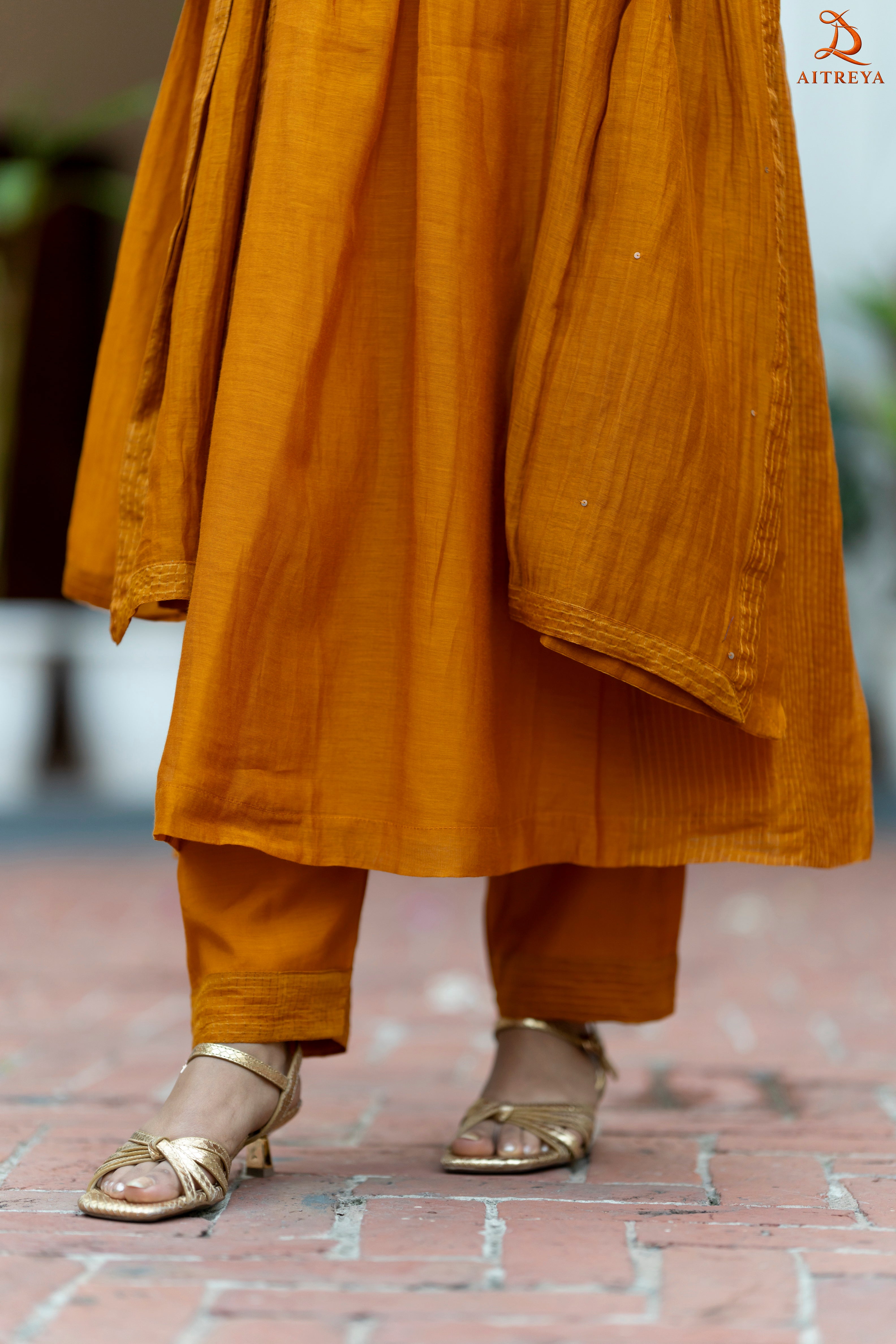 Kesariya Rooh Mul Chanderi Set